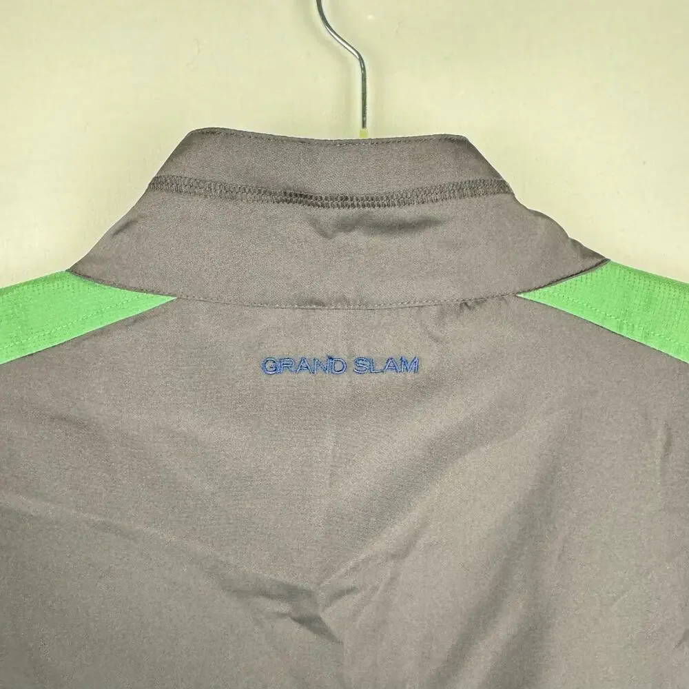 NWT Grand Slam Gray Golf Water Resistant Mesh‎ Lined Windbeaker Jacket Sz XXL